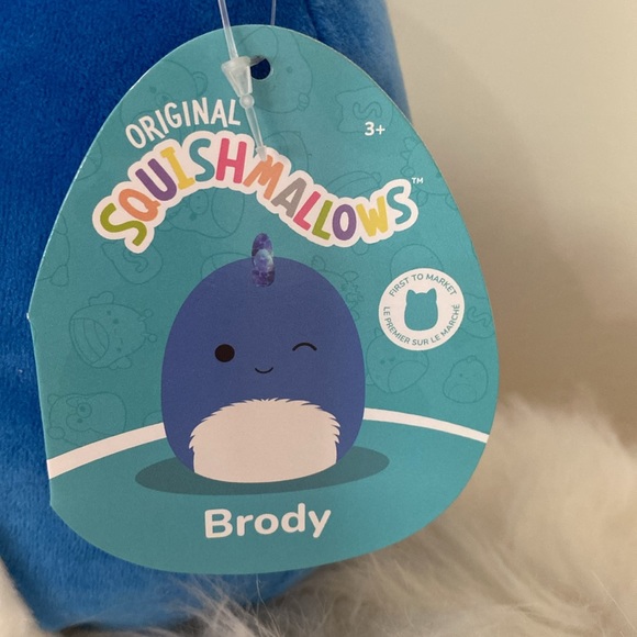 “FTM” BRAND NEW SQUISH-MALLOW 8” NAMED BRODY! NWT. SMOKE FREE HOME! - Picture 3 of 5
